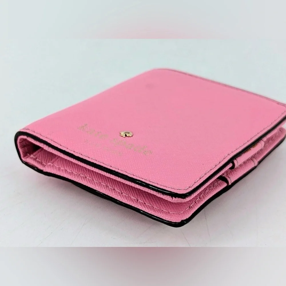 Kate Spade Juliette Small Bifold Wallet in pink Saffiano leather - Picture 4 of 8